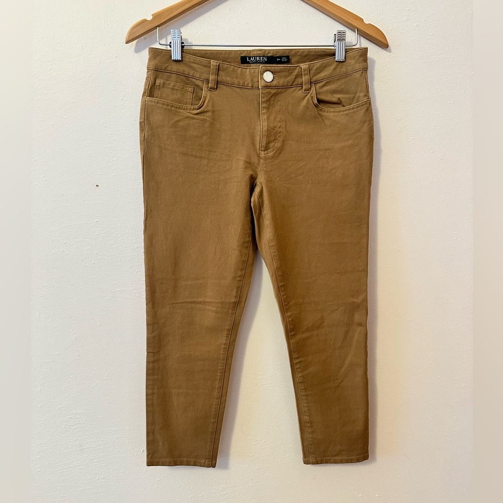 Lauren Ralph Lauren Women’s Tan Straight Leg Pants Size 6P